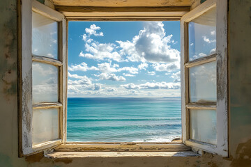 window on the beach