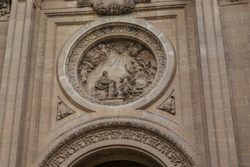 Granada Cathedral Details,  Facade, Andalusia, Spain