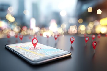 Modern map application on a tablet