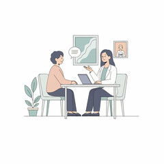 Fototapeta premium Mental Health Counseling Session Illustration
