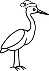 Obraz premium cartoon vector full body wear a christmas hat egre.eps