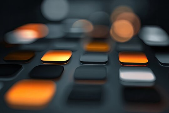 Abstract geometric pattern of glowing squares