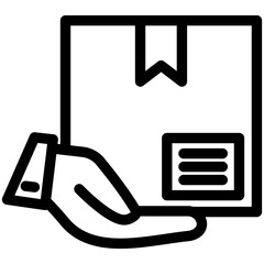 Delivery Box black outline, mini illustration icon. use for modern concept, print, UI, UX kit, web and app development. Vector related to commerce, retail, marketing and shopping.
