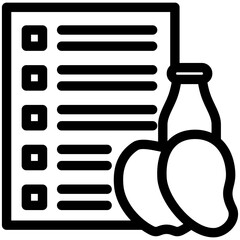Order Form black outline, mini illustration icon. use for modern concept, print, UI, UX kit, web and app development. Vector related to commerce, retail, marketing and shopping.