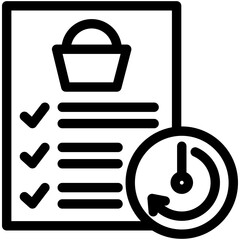 History black outline, mini illustration icon. use for modern concept, print, UI, UX kit, web and app development. Vector related to commerce, retail, marketing and shopping.