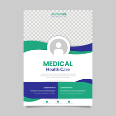 Medical flyer and brochure cover page template design