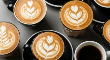 Beautifully Crafted Latte Art Displays Perfect for Coffee Lovers