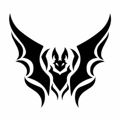 illustration design tribal art bat tattoo for artwork