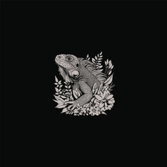 Iguana design vector template illustration