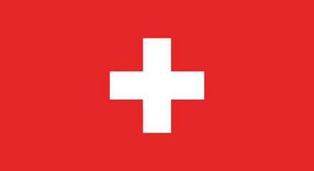 Fototapeta premium Simple Official Swiss Flag Vector Illustration