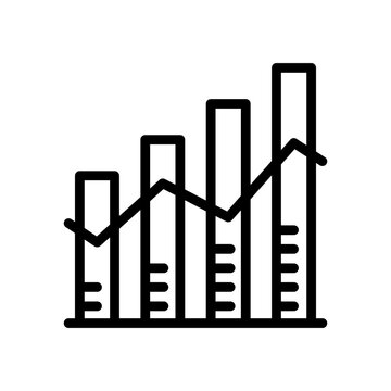 Bar Chart icon single thin line