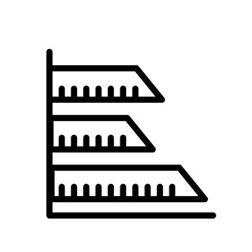 Horizontal Bar Chart icon single thin line