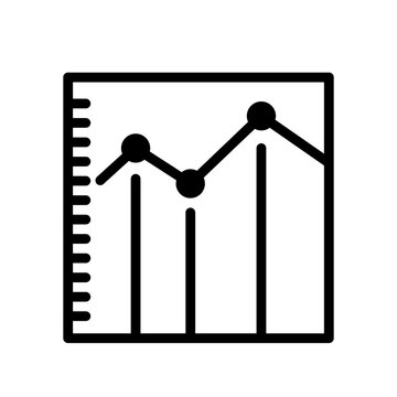Line Graph icon single thin line