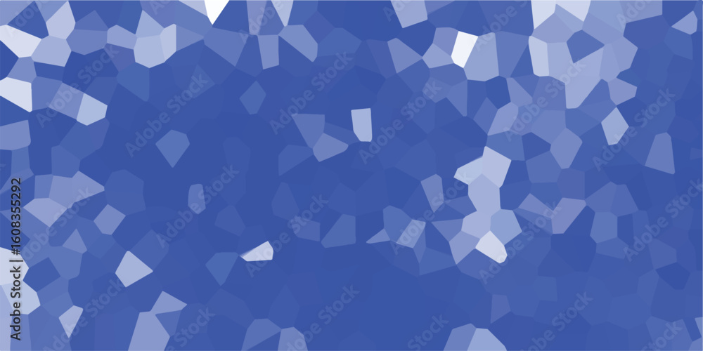 Poster abstract blue mosaic background pattern with irregular shapes representing a modern artistic design 