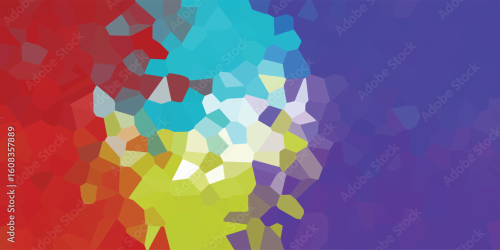 Aufkleber abstract geometric colorful mosaic background of various shapes and colors suitable for creative des
