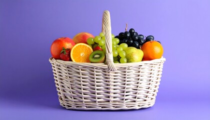 Basket of colorful fruit