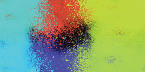 Colorful abstract background with paint splatter in various hues creating a dynamic and textured artistic effect for creative design projects