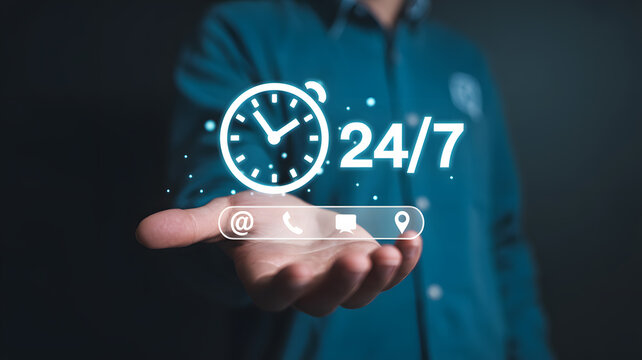 Always available 24/7 support with contact options