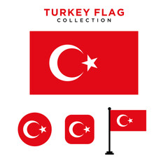 Turkey Flag Collection, Türk bayrağı, National flag of Turkey, Turkish flag in standard proportion color mode RGB