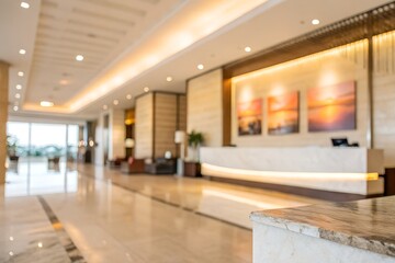 Lobby or waiting room interior with a blurred background. design illustration