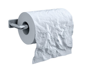 Roll of tissue on a holder