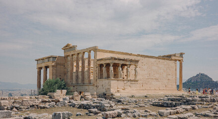 The Erechtheion, ancient Greek temple on the Acropolis of Athens