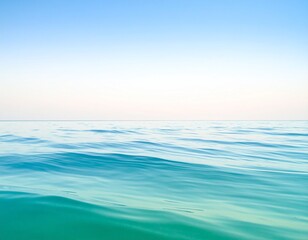 Fototapeta premium Peaceful Rippling Waves and Tranquil Blue Ocean View