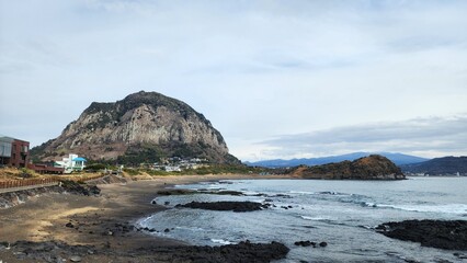mountain landscape with sea