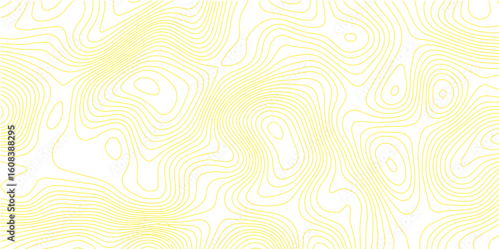 Aufkleber an abstract yellow background with a seamless geometric pattern of swirling lines and floral element