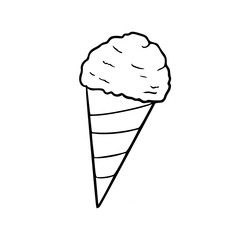 simple ice cream outline illustration