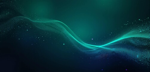 Green Abstract Background Image, Gradient, Light, Curve, Glitter, Banner Texture Advertising Poster