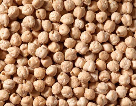 Dry chickpeas seamless pattern background texture