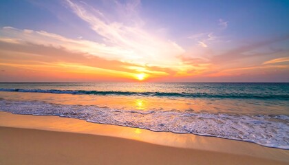 Beautiful sunset over the beach