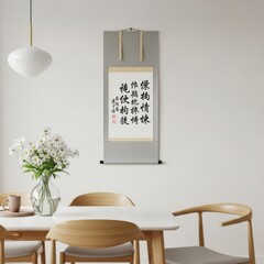 Elegant Chinese Calligraphy Scroll for Home Decor