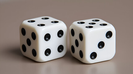 Two white dice