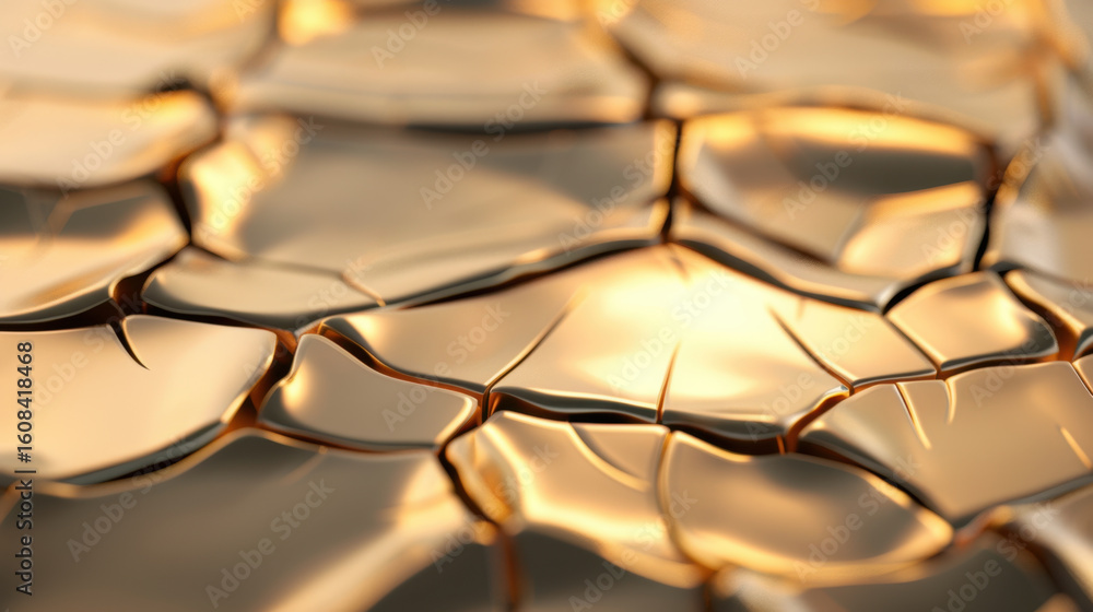 Poster irregular gold surface texture with reflective highlights creates stunning visual effect, showcasing