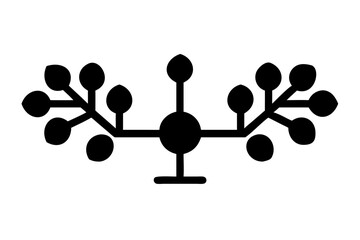 Obraz premium vector black tree of live icon on white background