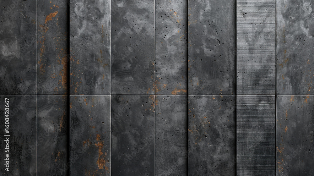Poster matte concrete background with soft stains and shadows, showcasing textured surface with blend of da