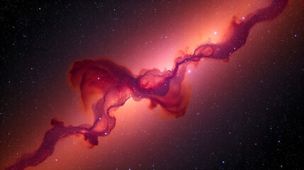 The nebula showcases a mesmerizing blend of orange, purple, and blue hues illuminated by countless bright stars, revealing the dynamic nature of the cosmos.