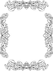 frame with floral ornament