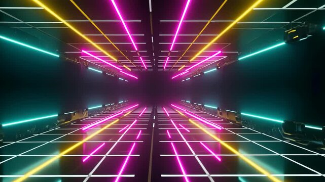 Abstract blue vector design with glowing star burst motion and bright disco lights