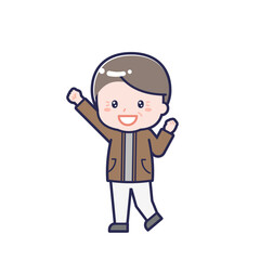 私服のシニア／ななめ／男性 06