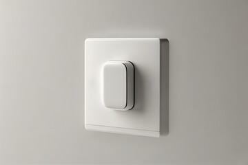 Fototapeta premium Modern white light switch offers a clean energy solution for a bright, sustainable future home design