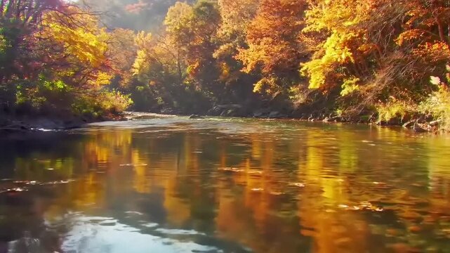 Autumnal River Reflections