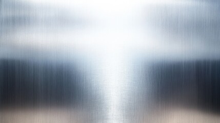 Fototapeta premium Brushed metal surface reflects light, showing linear texture and gradients