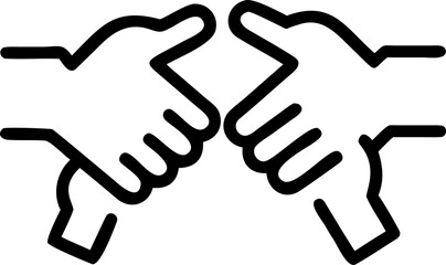 cooperation vector icon on white or transparent background. Altruism Stroke icon collections. Editable Stroke icon collection Outline icon.