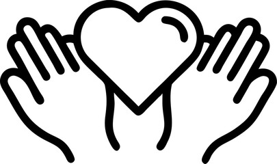 empathy vector icon on white or transparent background. Altruism Stroke icon collections. Editable Stroke icon collection Outline icon.