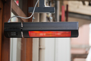 Outdoor heater providing warmth in a cozy environment