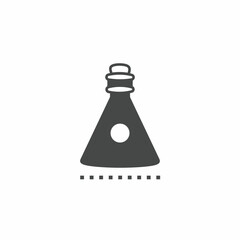 Black and white glass bottle vector illustration icon. Illustration for business. Vector template.
