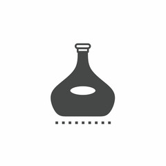 Black and white glass bottle vector illustration icon. Illustration for business. Vector template.